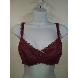 Burgundy Lace Bra